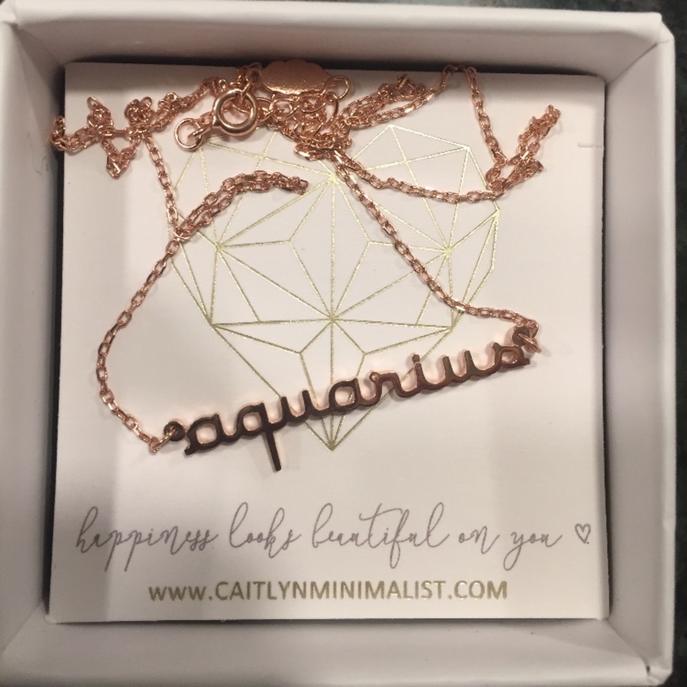 New in box handmade “Aquarius” necklace from Etsy